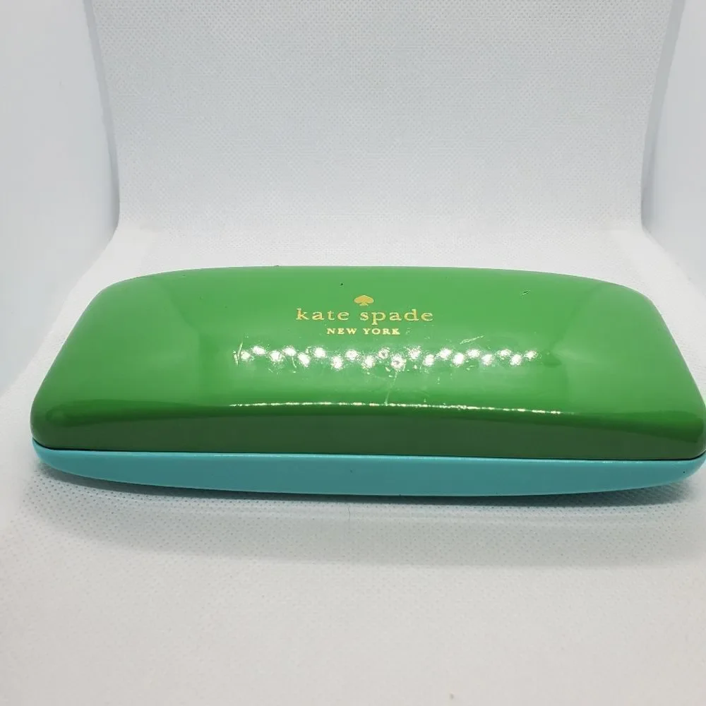 Kate Spade Green & Black Glasses Case